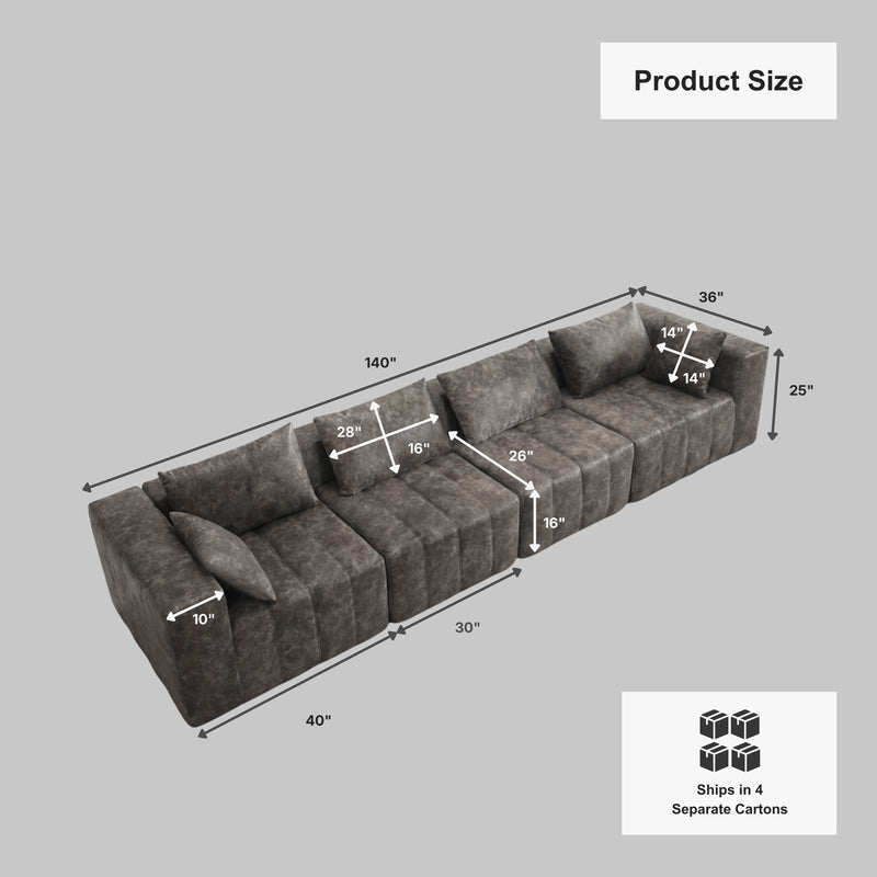 Boneless Deep Seat Modular Sectional Sofa in a Box | Oak & Birch