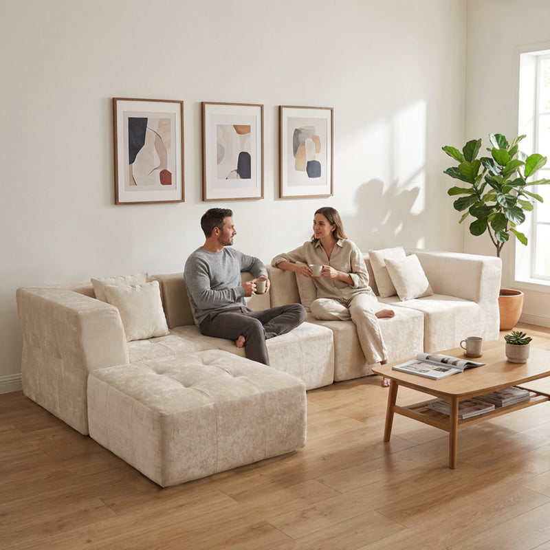 Boneless L-Shaped Sectional Sofa — Modular, No Assembly | Oak & Birch