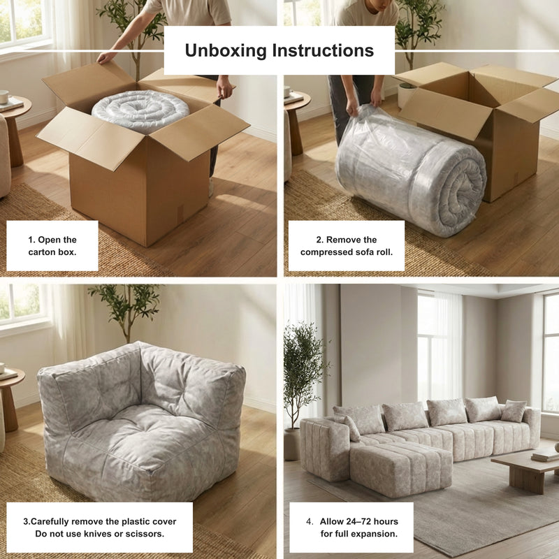 Boneless Deep Seat Modular Sectional Sofa in a Box | Oak & Birch