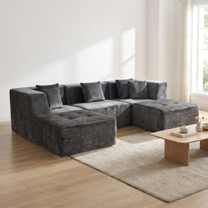 Boneless Modular Sectional Couch in a Box with Ottoman | Oak & Birch