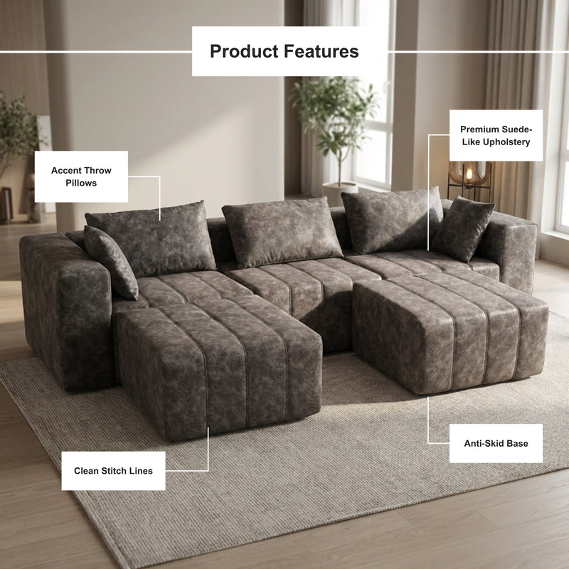Boneless Deep Seat Modular Sectional Sofa in a Box | Oak & Birch