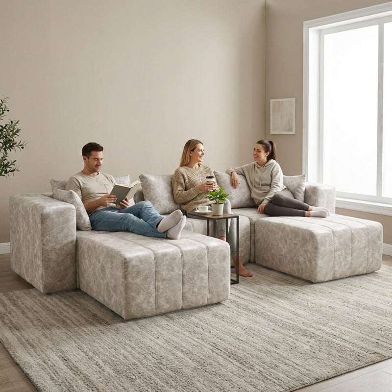 Boneless Deep Seat Modular Sectional Sofa in a Box | Oak & Birch