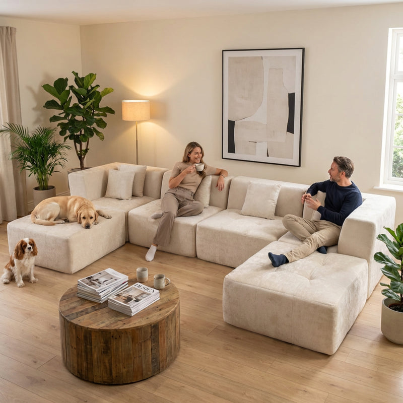 Boneless Modular Sectional Couch in a Box with Ottoman | Oak & Birch