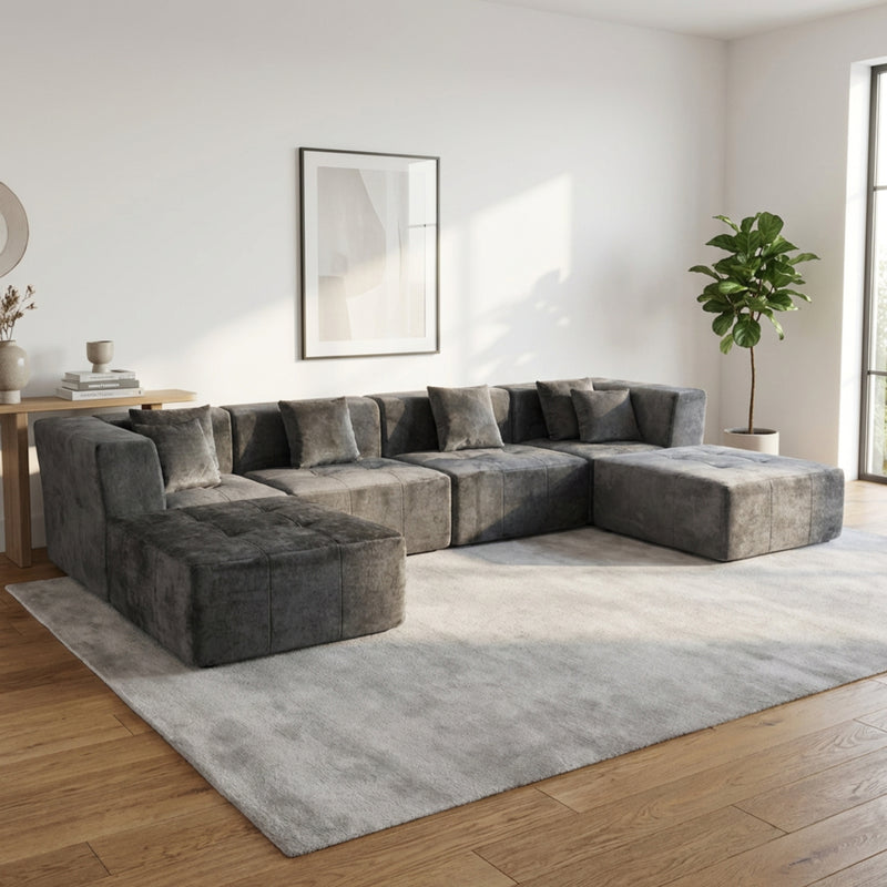 Boneless Modular Sectional Couch in a Box with Ottoman | Oak & Birch