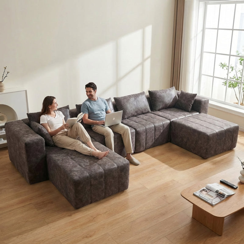 Boneless Deep Seat Modular Sectional Sofa in a Box | Oak & Birch