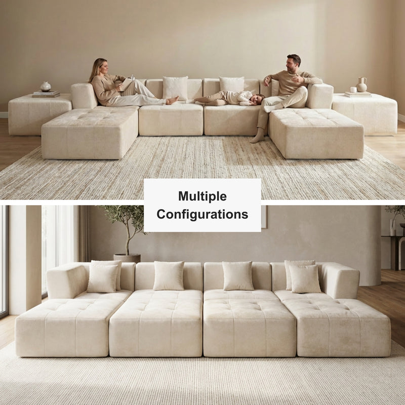 Boneless U-Shaped Sectional Sofa — Modular, No Assembly | Oak & Birch
