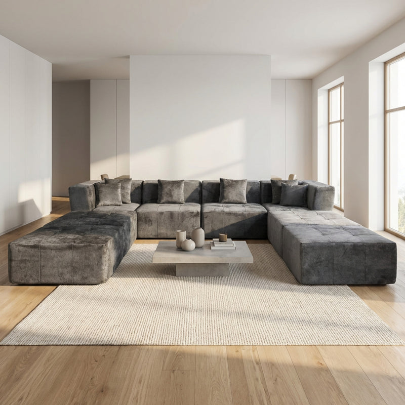 Boneless Modular Sectional Couch in a Box with Ottoman | Oak & Birch