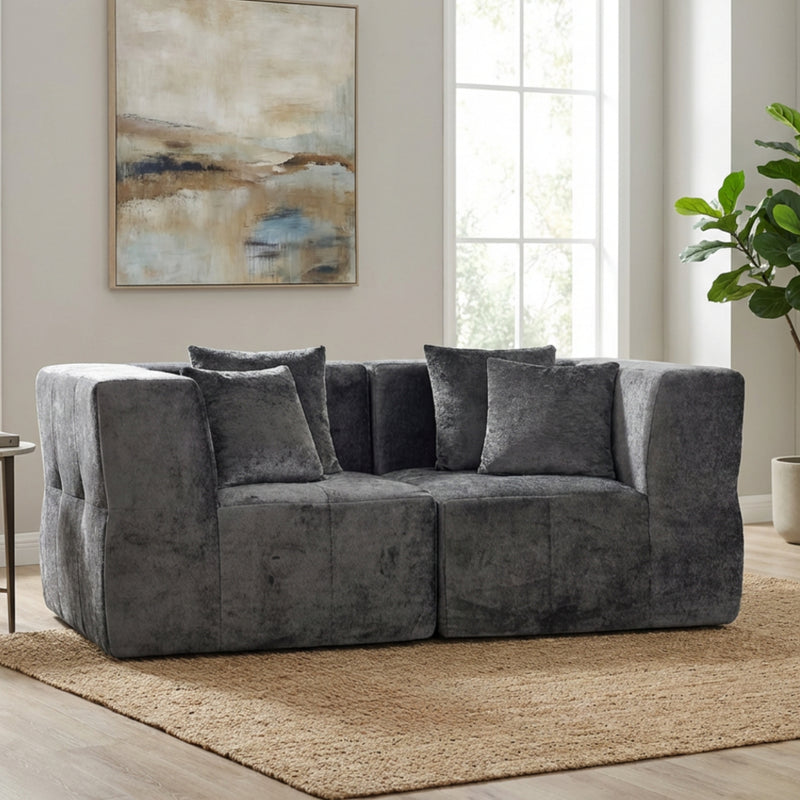 Boneless Modular Sectional Couch in a Box with Ottoman | Oak & Birch