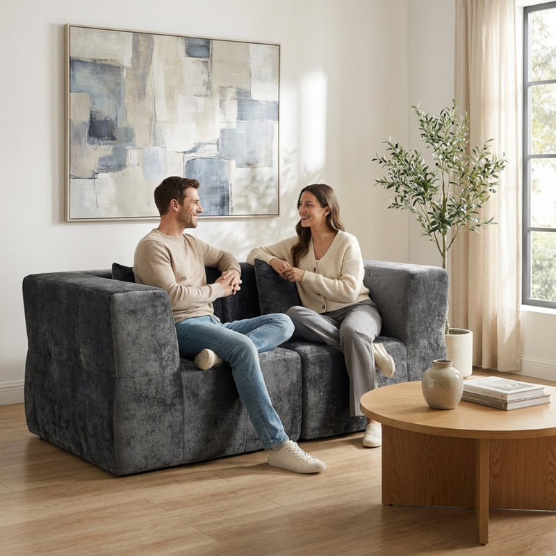 Boneless Modular Sectional Couch in a Box with Ottoman | Oak & Birch