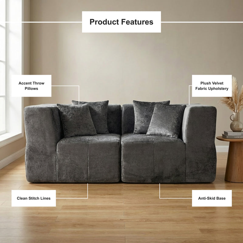 Boneless Loveseat Sofa — Cloud Couch Style, No Assembly | Oak & Birch