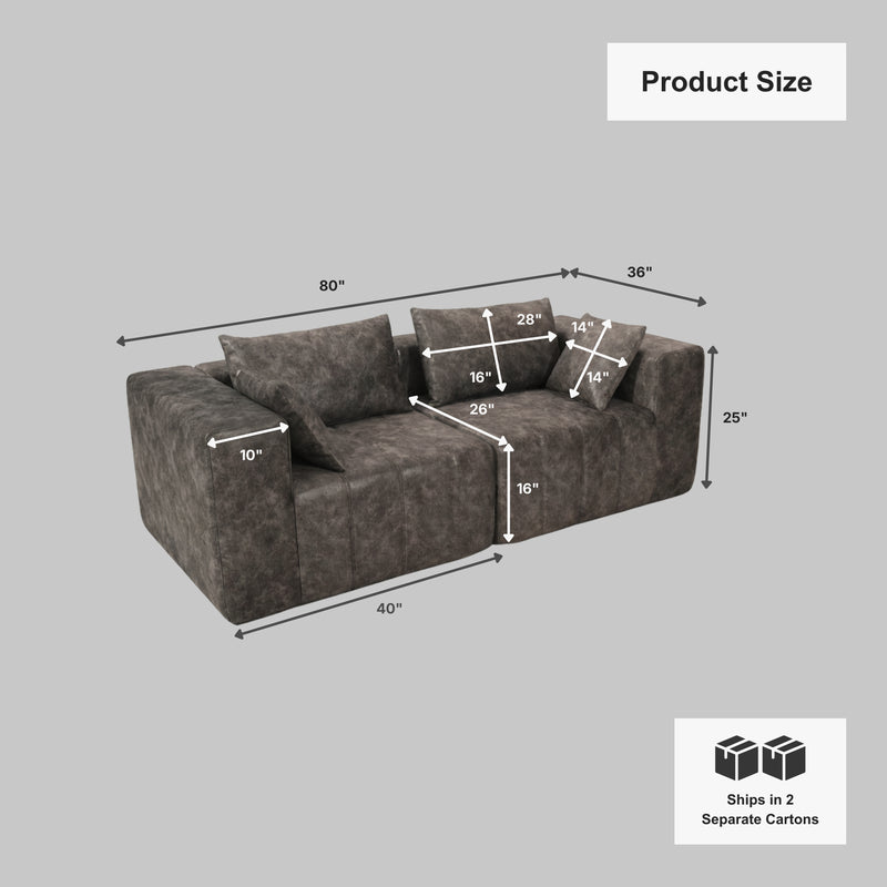 Boneless Deep Seat Loveseat — Cloud Couch Style, No Assembly | Oak & Birch