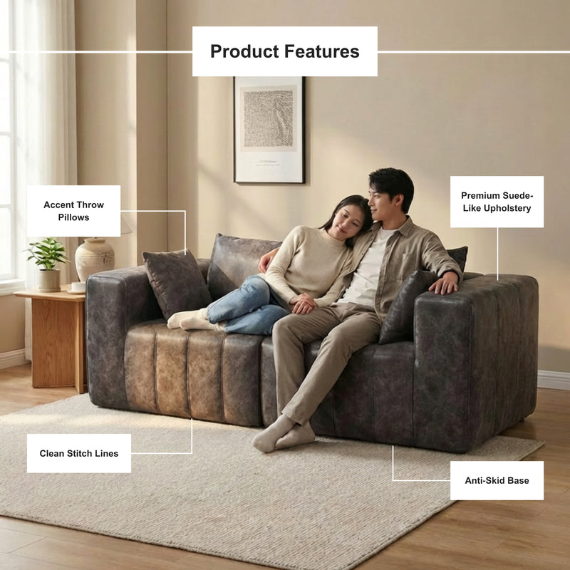 Boneless Deep Seat Loveseat — Cloud Couch Style, No Assembly | Oak & Birch