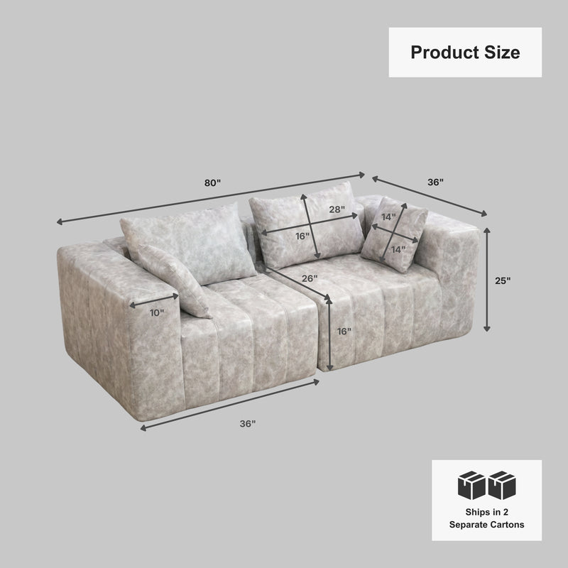 Boneless Deep Seat Modular Sectional Sofa in a Box | Oak & Birch