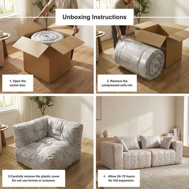 Boneless Deep Seat Loveseat — Cloud Couch Style, No Assembly | Oak & Birch