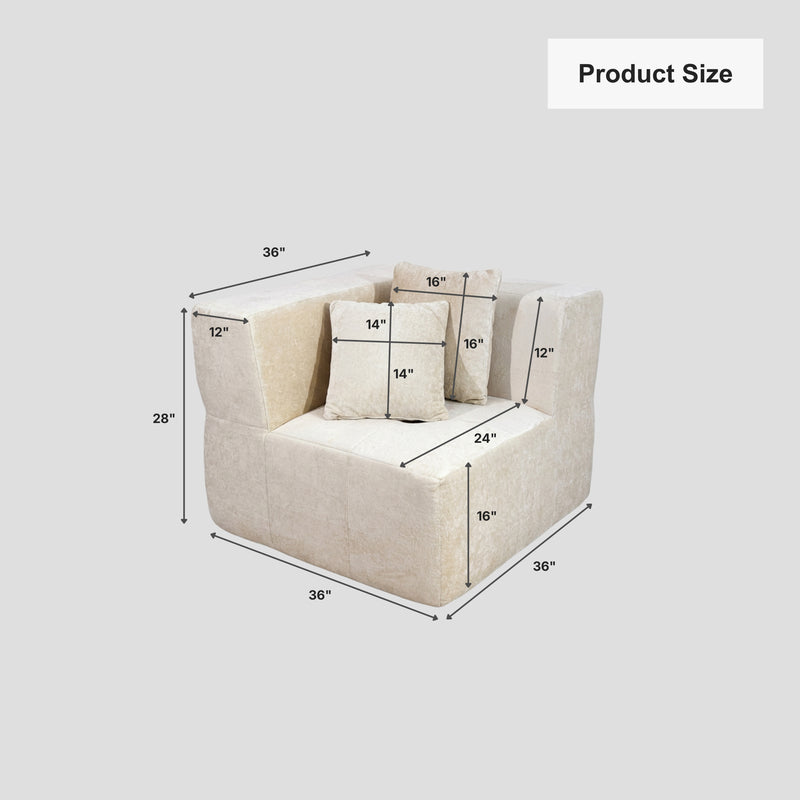 Boneless Modular Sofa Individual Modules | Oak & Birch