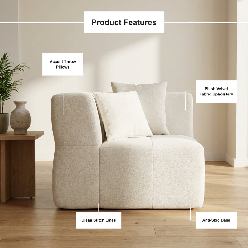 Boneless Modular Sectional Couch in a Box with Ottoman | Oak & Birch