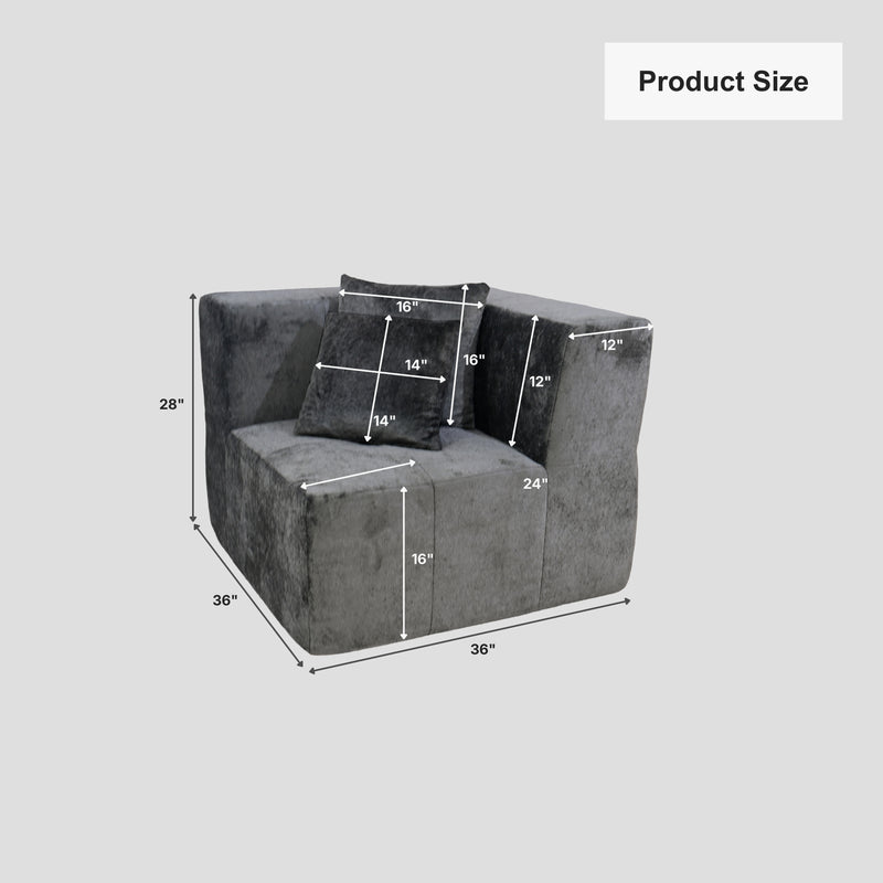 Boneless Modular Sectional Couch in a Box with Ottoman | Oak & Birch