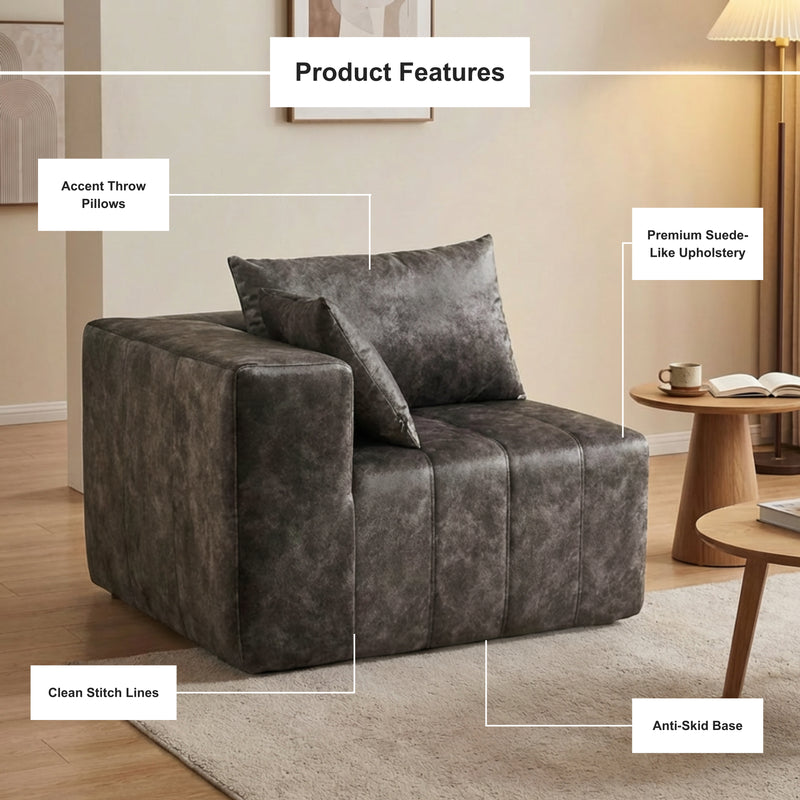 Boneless Deep Seat Modular Sofa Individual Modules | Oak & Birch