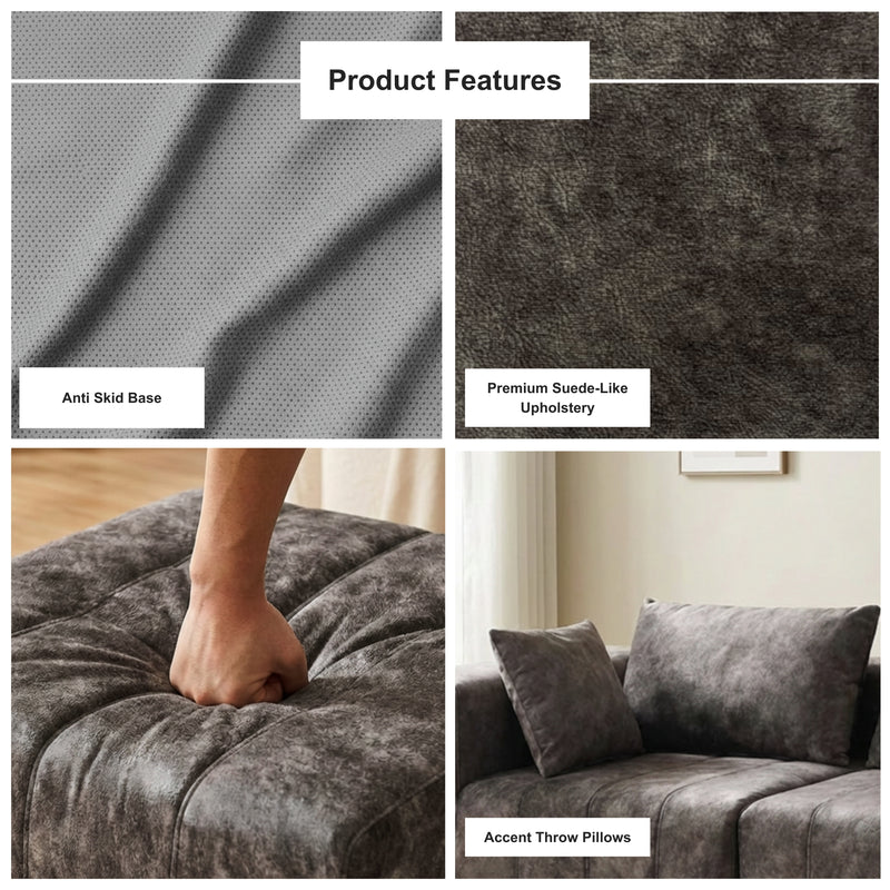 Boneless Deep Seat Modular Sofa Individual Modules | Oak & Birch