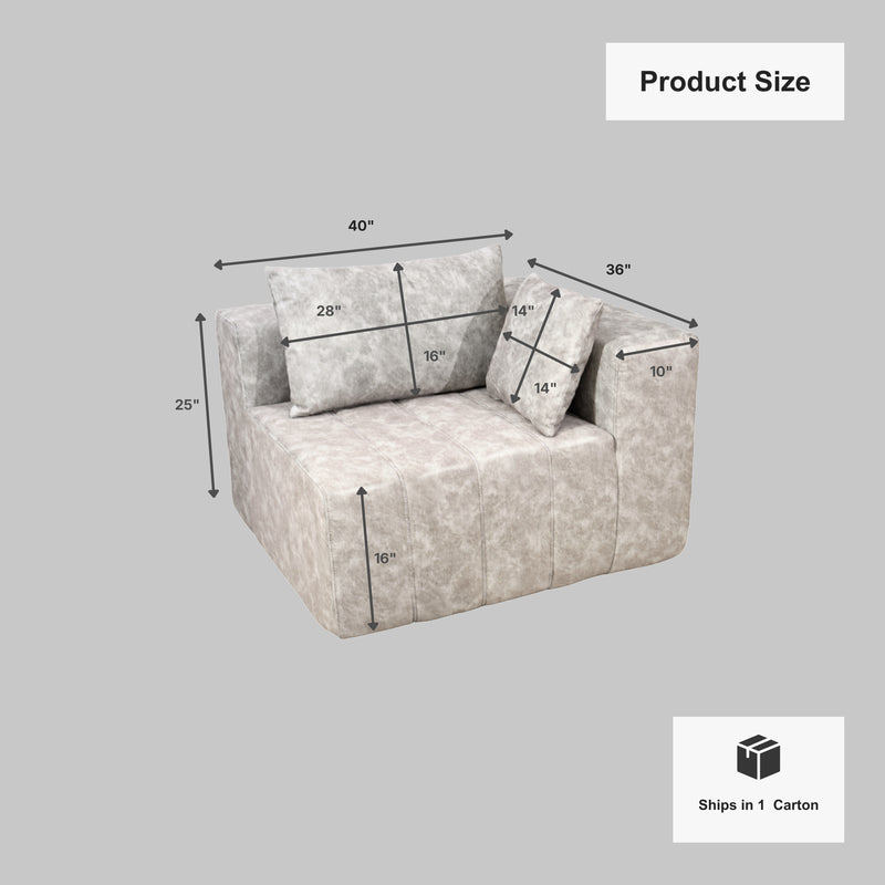 Boneless Deep Seat Modular Sectional Sofa in a Box | Oak & Birch