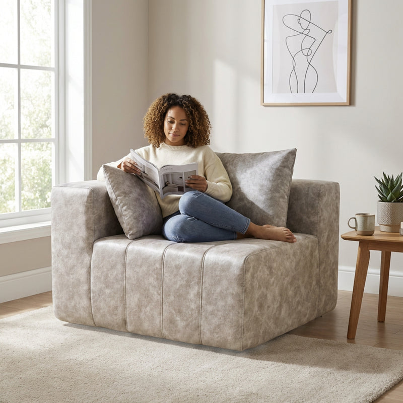 Boneless Deep Seat Modular Sofa Individual Modules | Oak & Birch