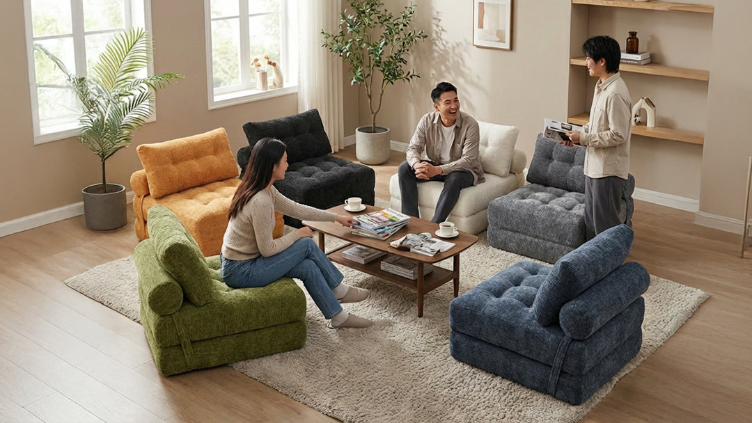 Boneless Convertible Floor Couch – Chaise Lounge & Sleeper | Oak & Birch lifestyle