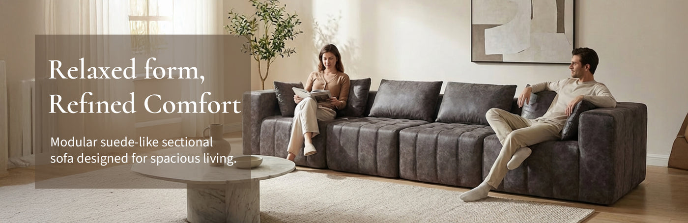 Boneless Deep Seat U-Shaped Sectional Sofa — Modular, No Assembly | Oak & Birch lifestyle